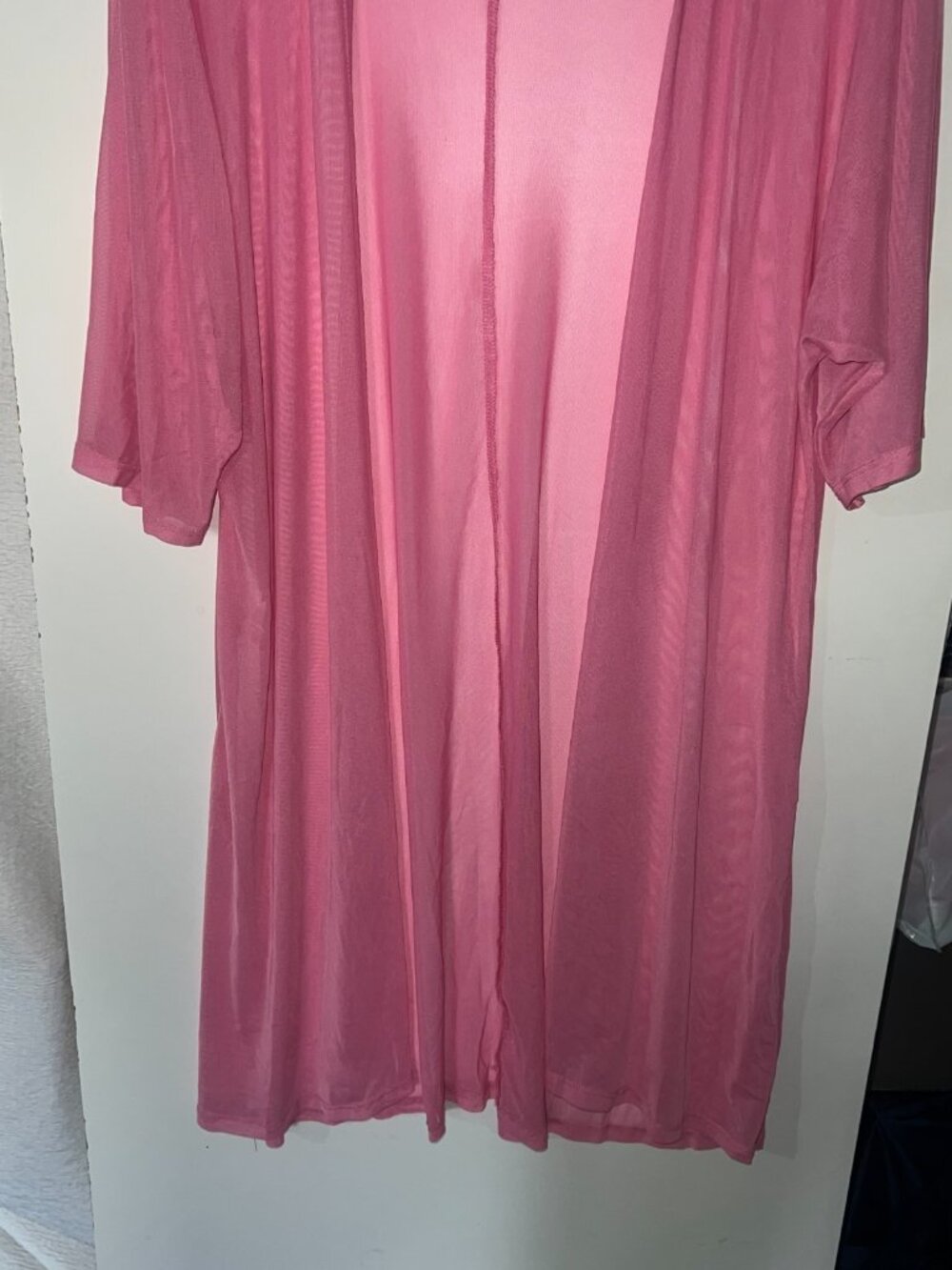 BelleLovin Womens Sexy Sheer Short Sleeve Cover Up swimwear pink size L NWOT - Picture 3 of 9